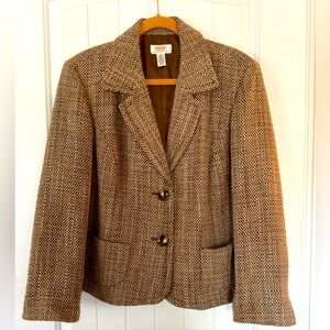 Talbots 16w Petite Tweed Jacket
